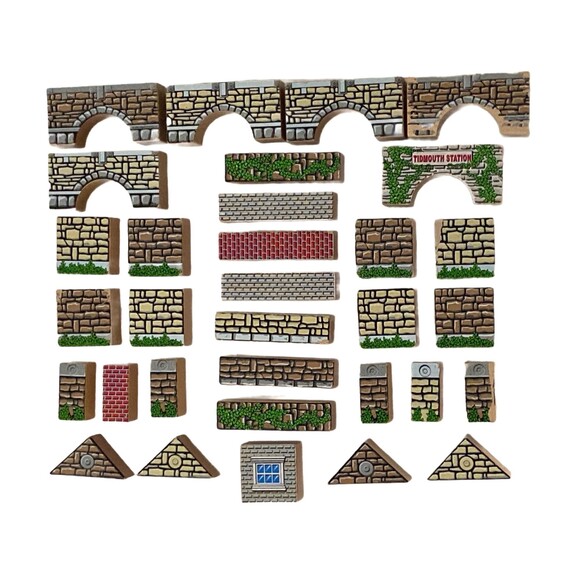 VintageThomas the Tank Gullane 2004 Limited Edition Double Side Bridges Blocks - Picture 2 of 7